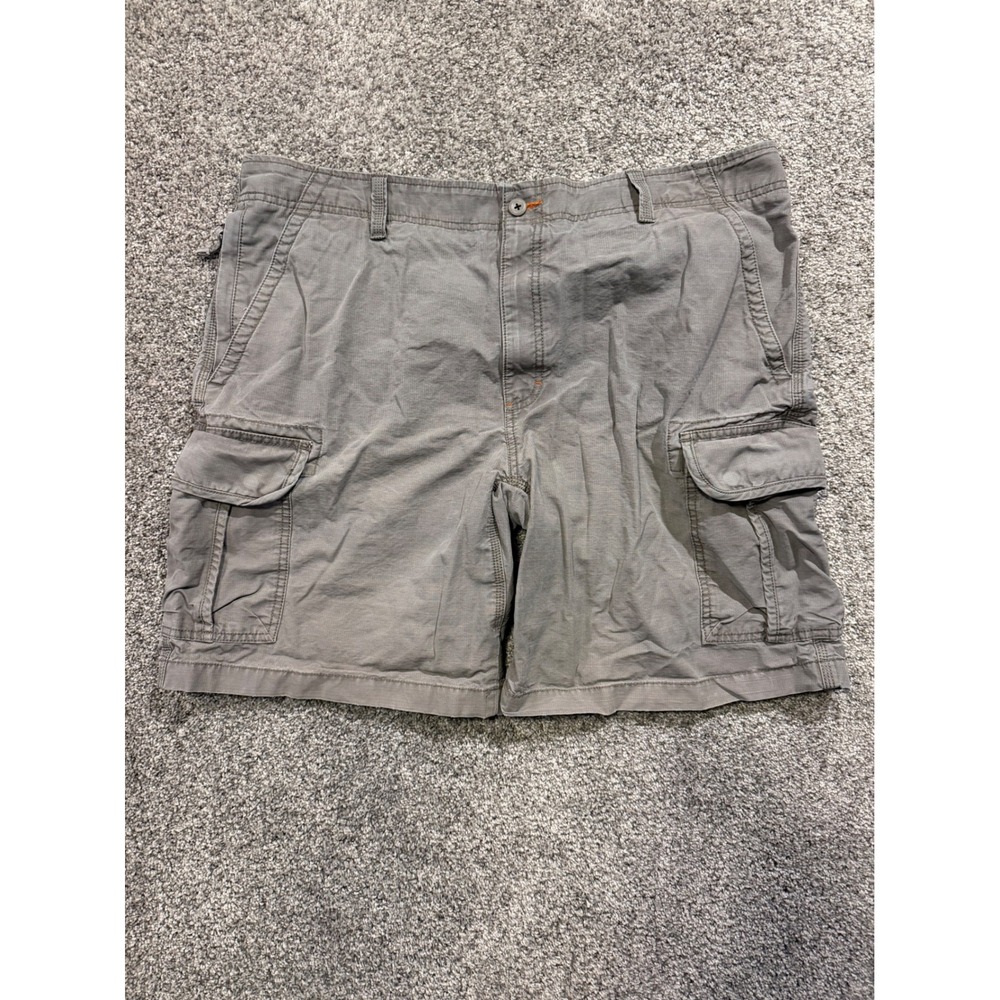 L.L.Bean Cargo Shorts Mens 40‎ Gray Natural Fit Ripstop Cotton Utility Hiking